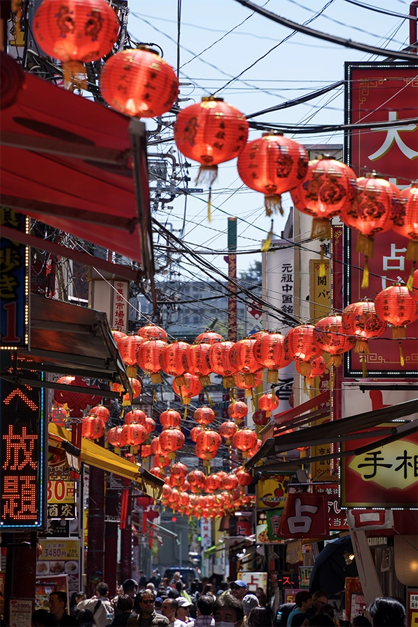 Traditional lanterns in Chinatown Yokohama