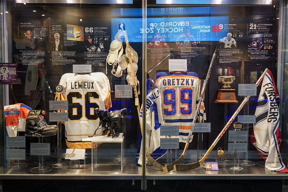 Jerseys at the Hockey Hall of Fame Toronto