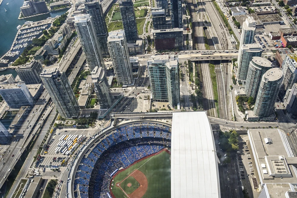The view from CN Tower Toronto