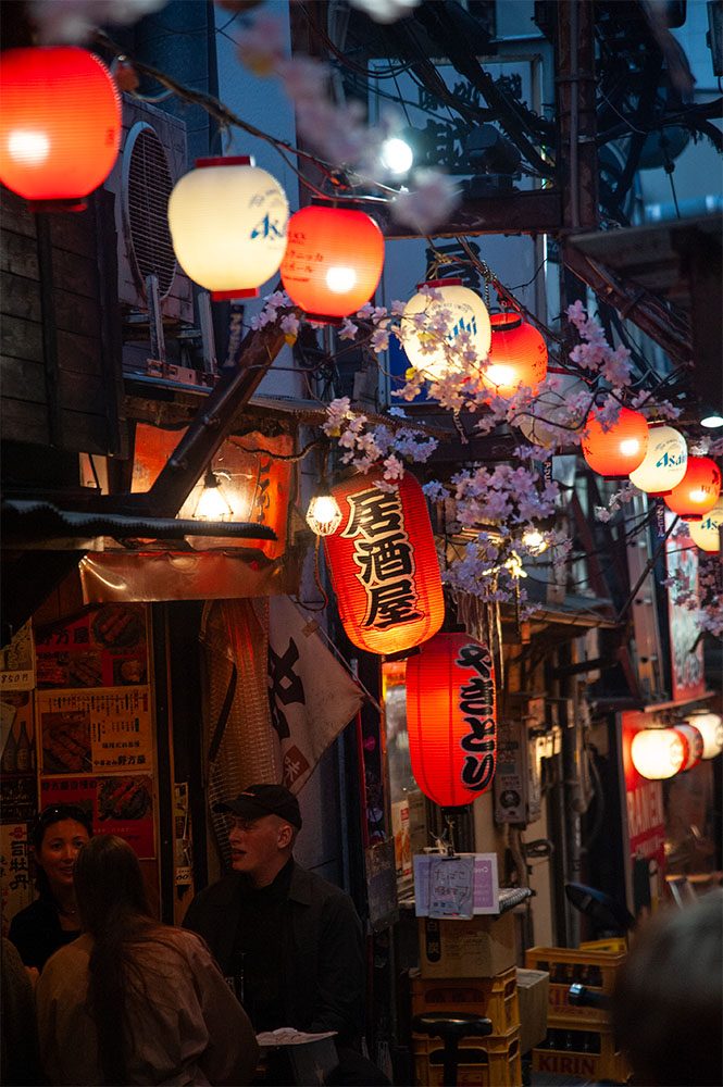 Omiode Yokocho in Shinjuku Tokyo at night